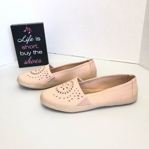 Mia Amore Memory Foam Pink Canvas Slip on Shoe Size 9.5